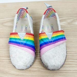 TOMS Rainbow Alpargata Slip On Toddler Shoes